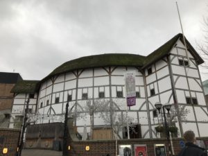 Exterior of the new Globe Theater, London, Dec. 2016