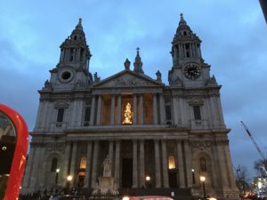West side of St. Paul's Cathedral, London, Dec. 2016