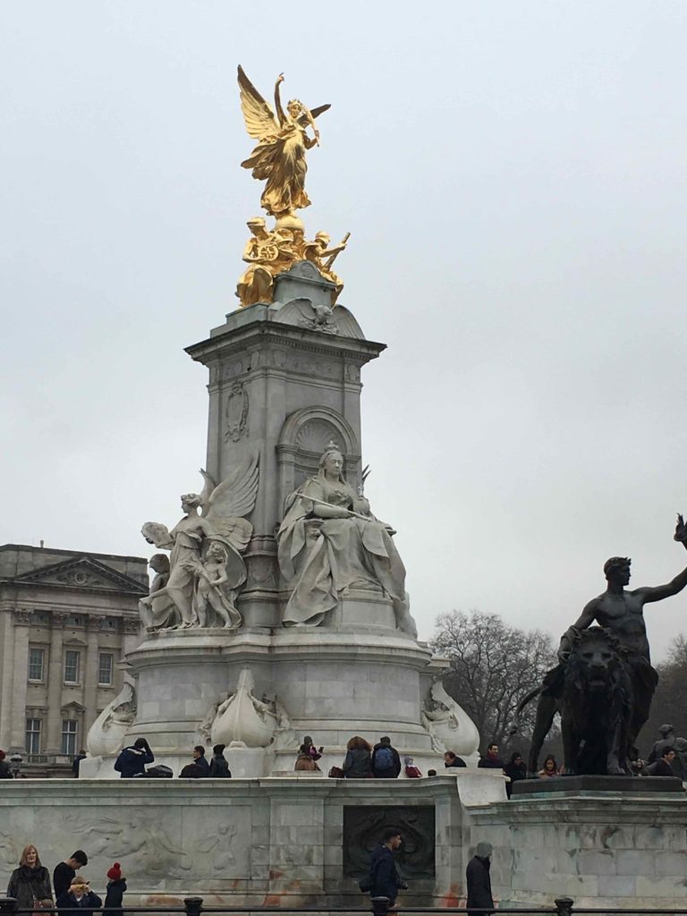 Front view of the Queen Victoria Memorial. London, Dec. 2016