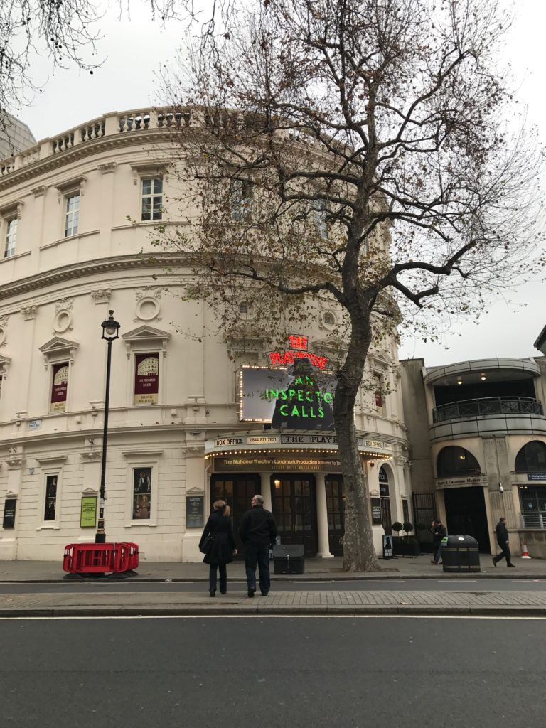 The Playhouse Theater at Embankment near our hotel. London, Dec. 2016.