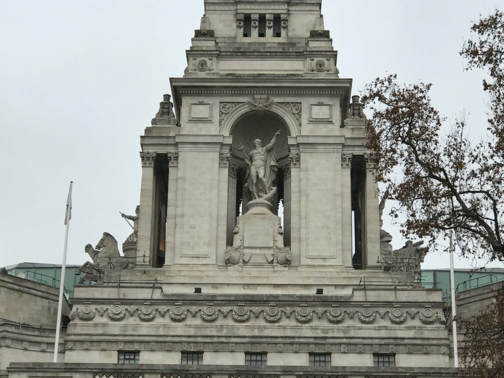 Poseidon on the Port of London Authority Building. Dec. 2016.