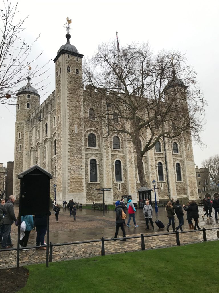 The White Tower at the Tower of London. Dec. 2016.
