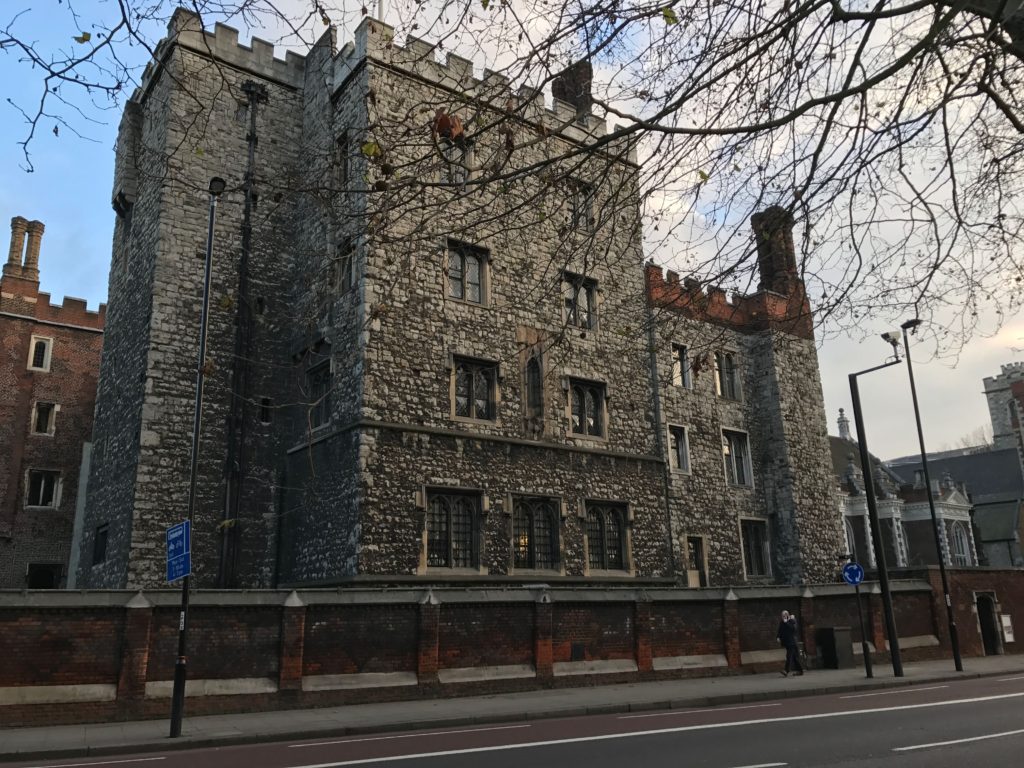 Lollard's Tower of Lambeth Palace, London, Dec. 2016.