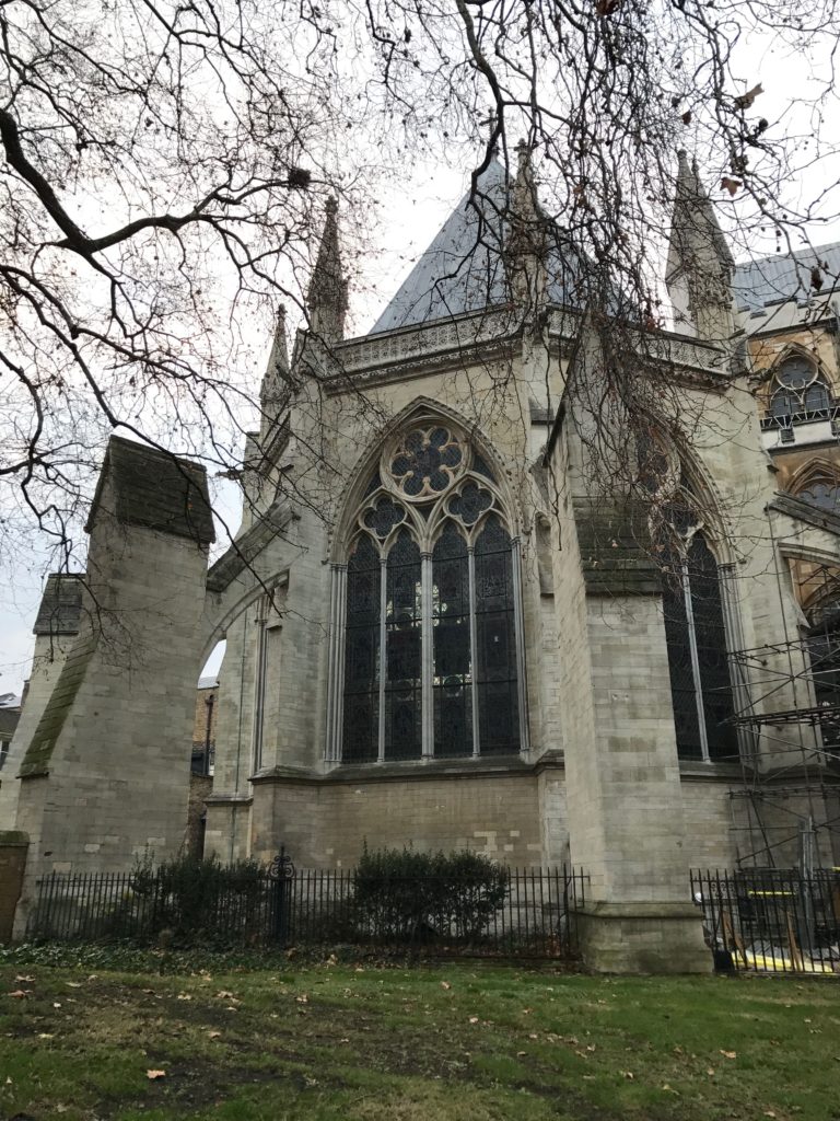 Rear of Westminster Abbey. London, Dec. 2016.