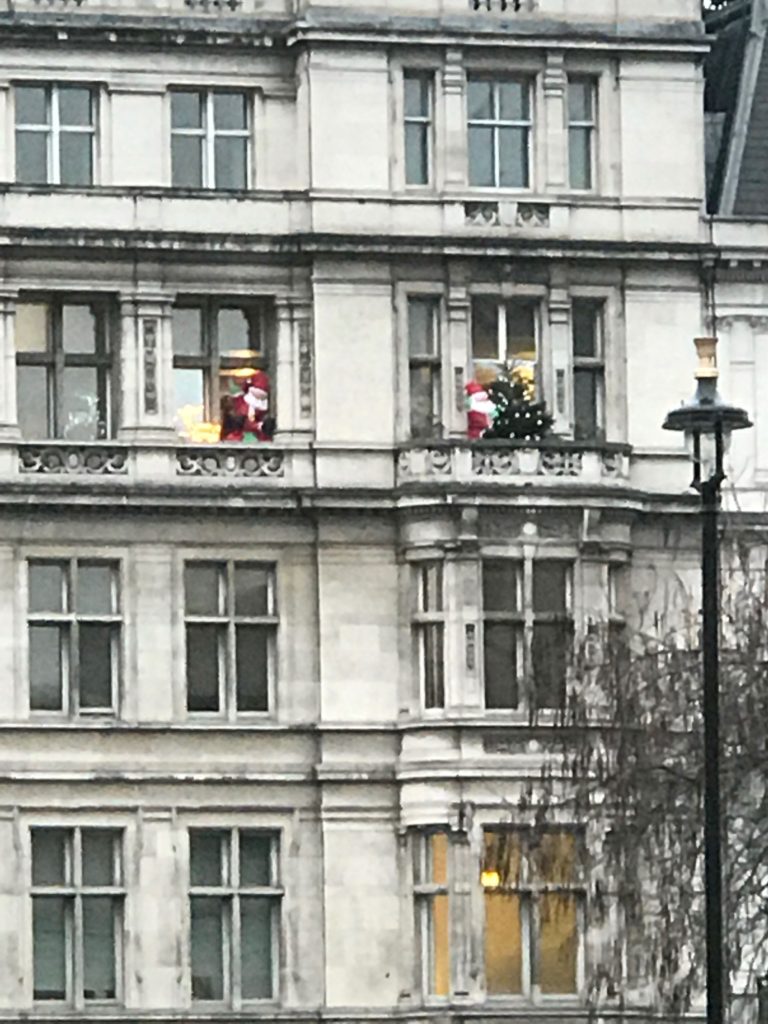 Santa supervising Parliament. London, Dec. 2016.