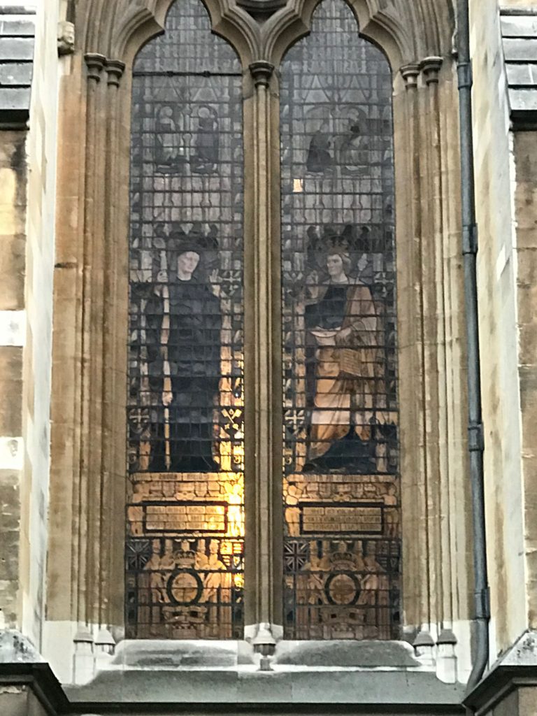 Stained glass window at Westminster Abbey. London, Dec. 2016.
