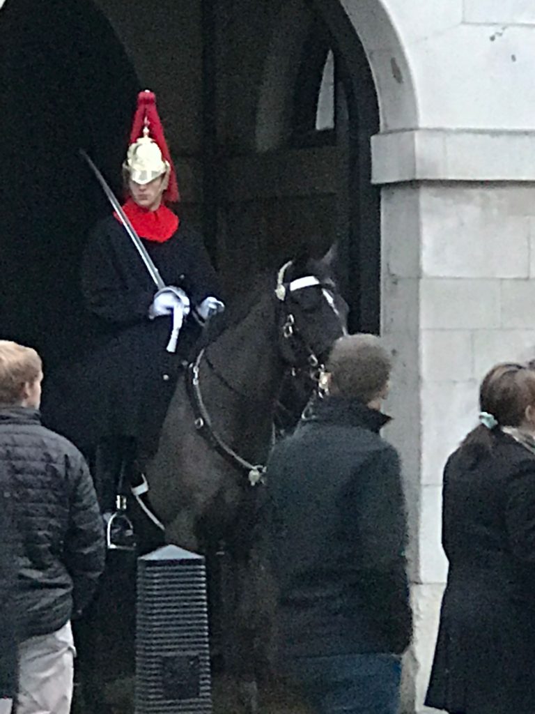 An actual Horseguard!! London, Dec. 2016.