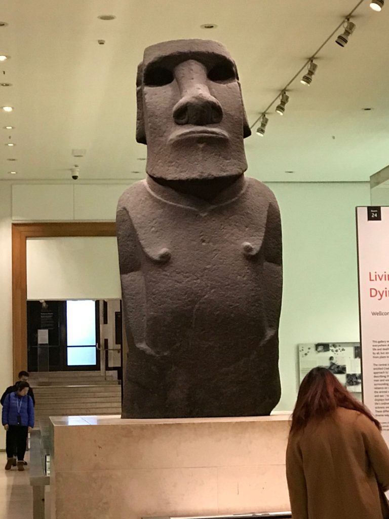 Easter Island sculpture. British Museum, London, Dec. 2016.