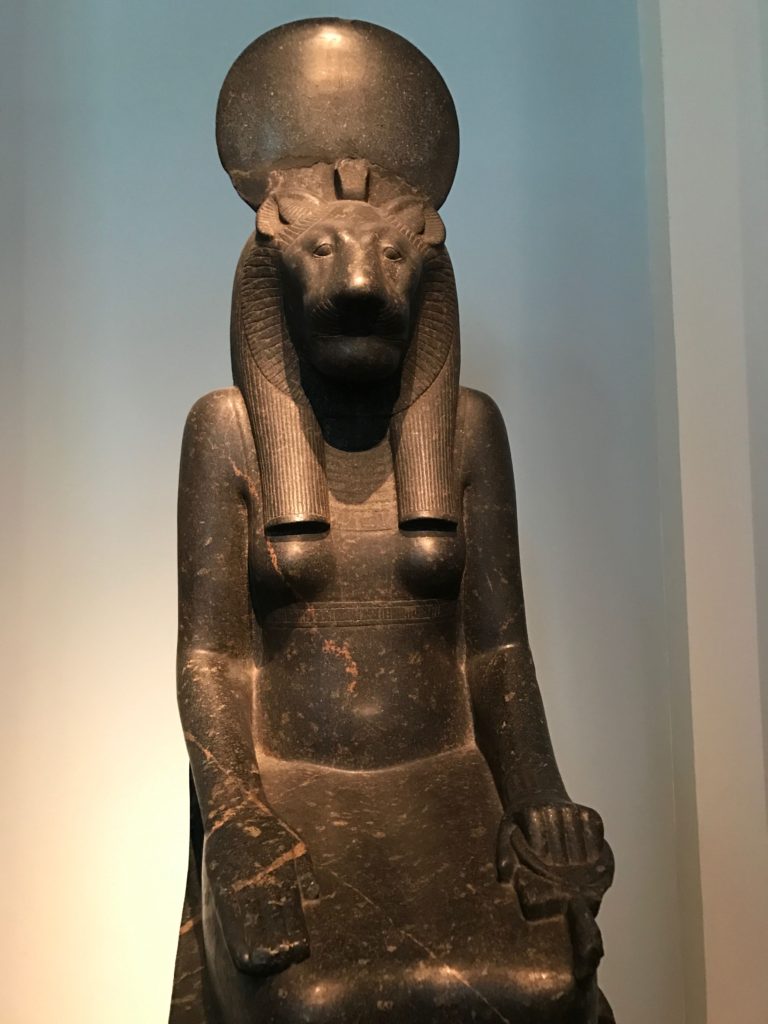 Egyptian goddess Sekhmet. British Museum. London, Dec. 2016.