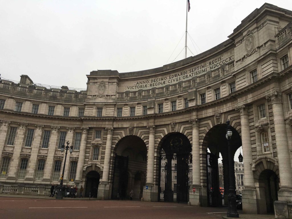 Admiralty Arch opposite Buckingham Palace on The Mall. London, Dec. 2106