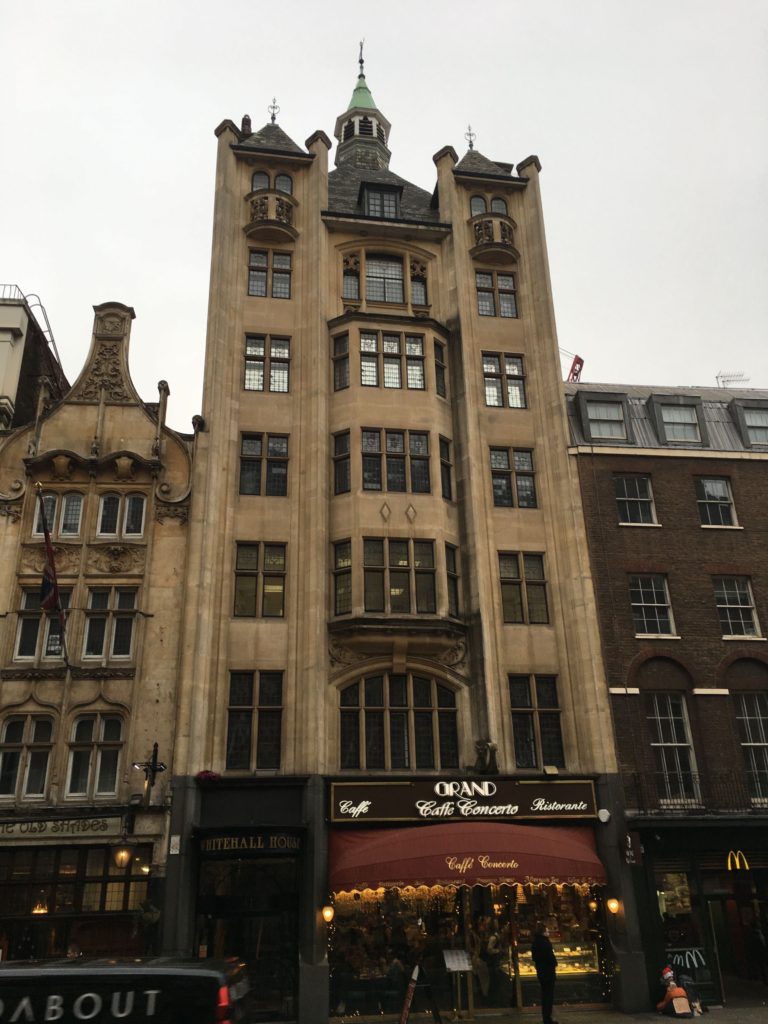 Beautiful architecture near Whitehall. London, Dec. 2016.