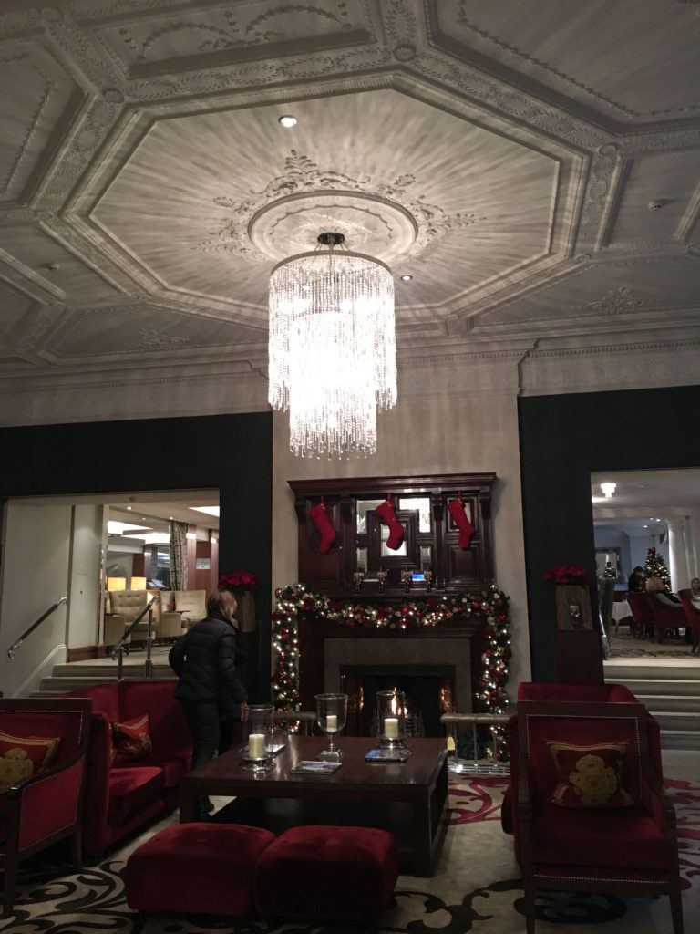Beautiful lobby at The Royal Horseguards Hotel. London, Dec. 2016.